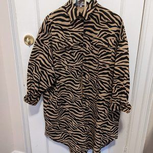 Red Sky Zebra Shacket